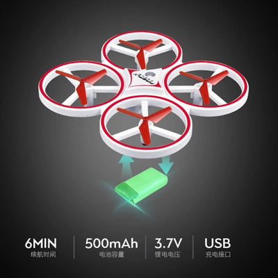 Mini Drone Wrist Control﻿Features &amp; Description:
Fill Your Leisure Time With Fun!
Spending healthy and quality time with your children is not a dream anymore! We are introducing a magicToysMy Tech AddictMy Tech Addict