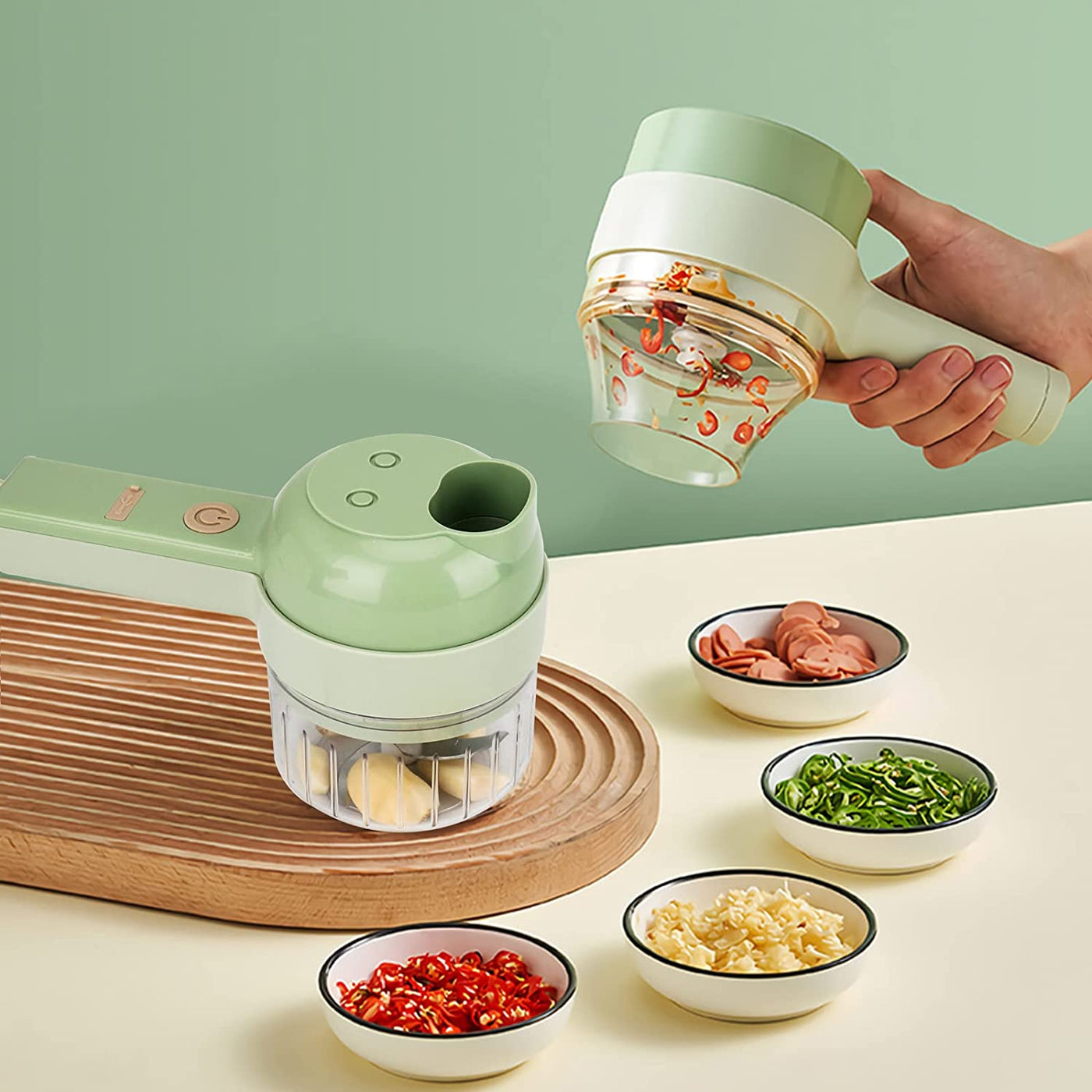 Electric Vegetable ChopperFeatures &amp; Description:
Upgraded Electric Vegetable Chopper: Chopping, slicing, mashing, peeling or cleaning with our newest multi vegetable cutter set! This funApplianceMy Tech AddictMy Tech Addict